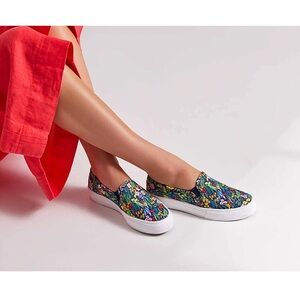 Keds x Rifle Paper Co. Double Decker Garden Party Canvas Slip-On Sneakers Size 9